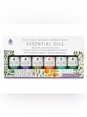 Lavender, Lemongrass, Orange & Peppermint Essential Oil Set - 100% Pure